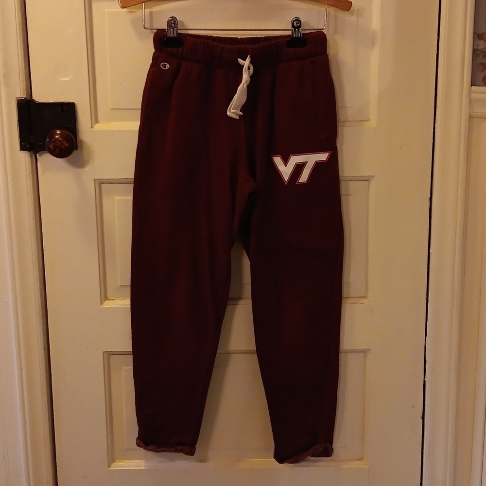 Champion small VT Virginia Tech pocketed sweatpants